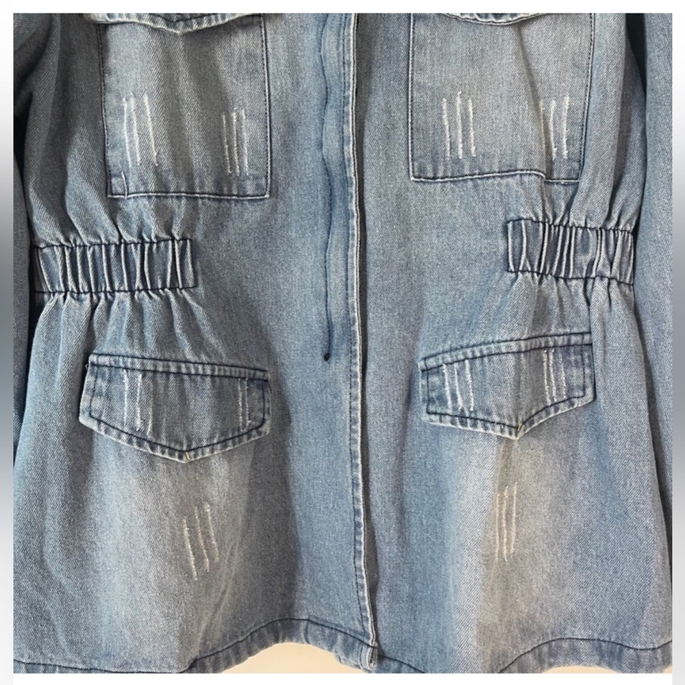 NWT!  Jeans Jacket Zip up Peplum - Picture 10 of 12